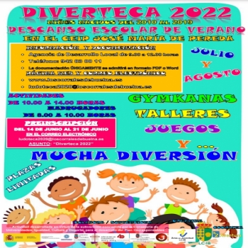 Abierto el plazo para preinscripción del Campamento DIVERTECA  Verano 2022 del Ayuntamiento de Los Corrales de Buelna